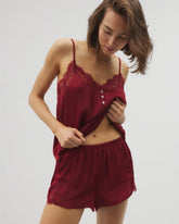 Lace Trim Pajama Short