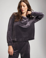 Velour Crewneck Sweatshirt