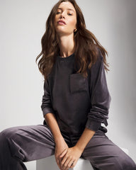 Velour Crewneck Sweatshirt
