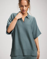 Premier Knit Sweater Collared Top