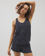 Printed V-Neck Pajama Tank