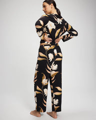 Satin Trim Pajama Pant