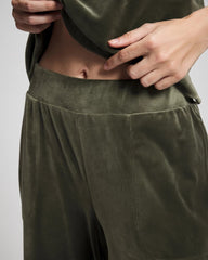 Velour Straight Leg Pants