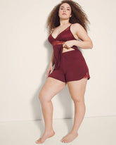 Lace Trim Pajama Shorts