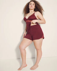 Lace Trim Pajama Shorts