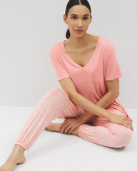 Short Sleeve Pajama Tunic Tee