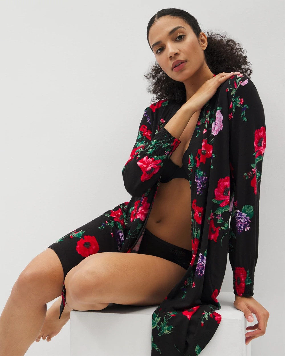 Long-Sleeve Short Robe