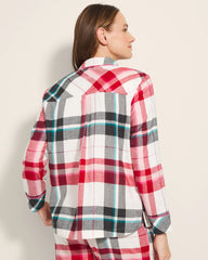 Super Soft Long-Sleeve Notch Collar Pajama Top