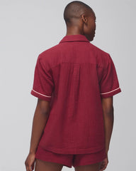 Short-Sleeve Pajama Top