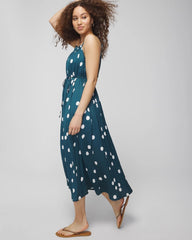 Pleated Tie Midi Bra Dress