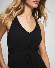Soft Jersey Twist Front Maxi Dress