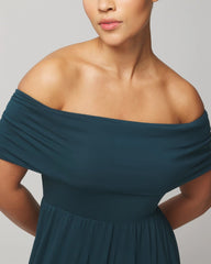 Off-The-Shoulder Midi Bra Dress