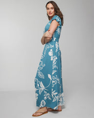 Flutter Sleeve Maxi Bra Dress
