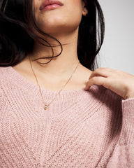 Shimmer Cable Knit Sweater