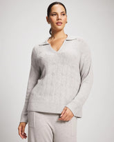 Premier Knit Cable Knit Collared Sweater
