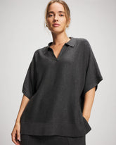 Premier Knit Sweater Collared Top