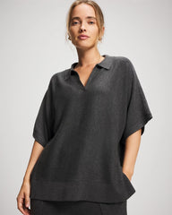 Premier Knit Sweater Collared Top