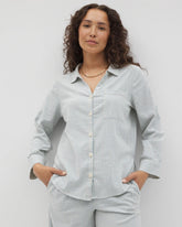 Beach Cotton Long Sleeve Button-Up