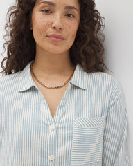 Beach Cotton Long Sleeve Button-Up