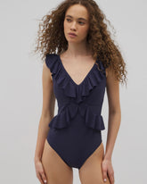 Beyond Control Solid Essentials Ruffle One-Piece
