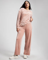 Velour Straight Leg Pants