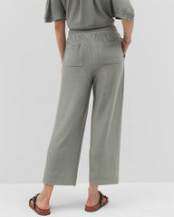 Crinkle Knit Wide Leg Pant