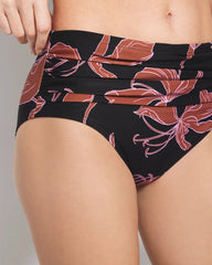 Ruched High-Waist Bikini Bottom