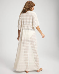 Sunkissed Crochet Open-Front Caftan