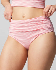 Seersucker High-Waist Bottoms