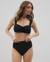 Ruched High-Waist Bikini Bottom