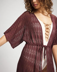 Sunkissed Crochet Open-Front Caftan