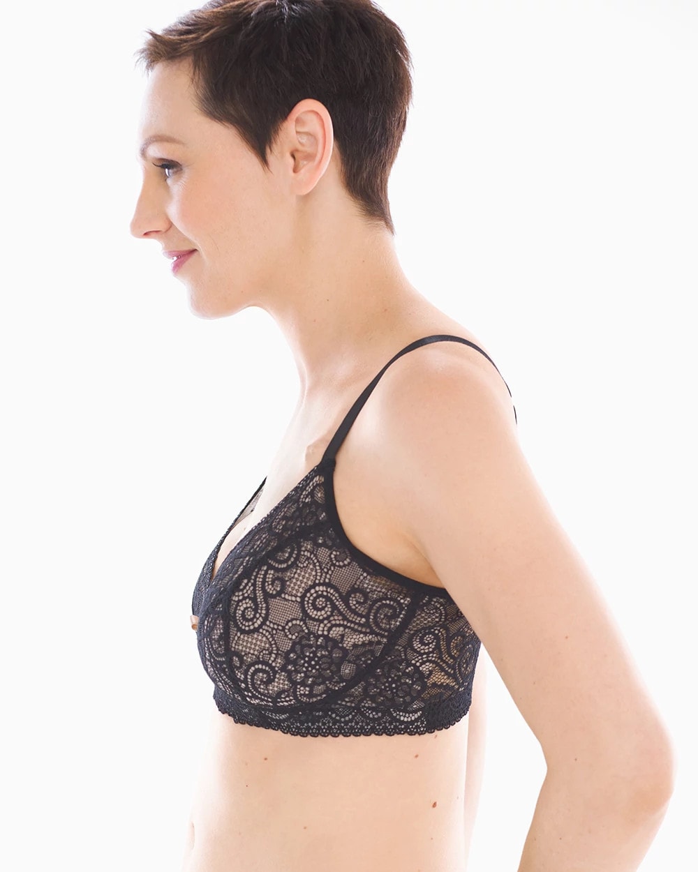 Wireless Pocketed Lace Bra