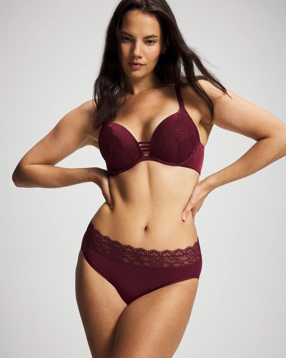Push-up Plunge Bra with Lace