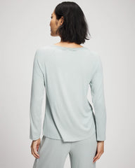 Pointelle Long Sleeve Pajama Top