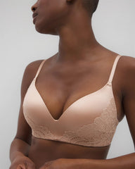 Wireless Lace Push-Up Bra