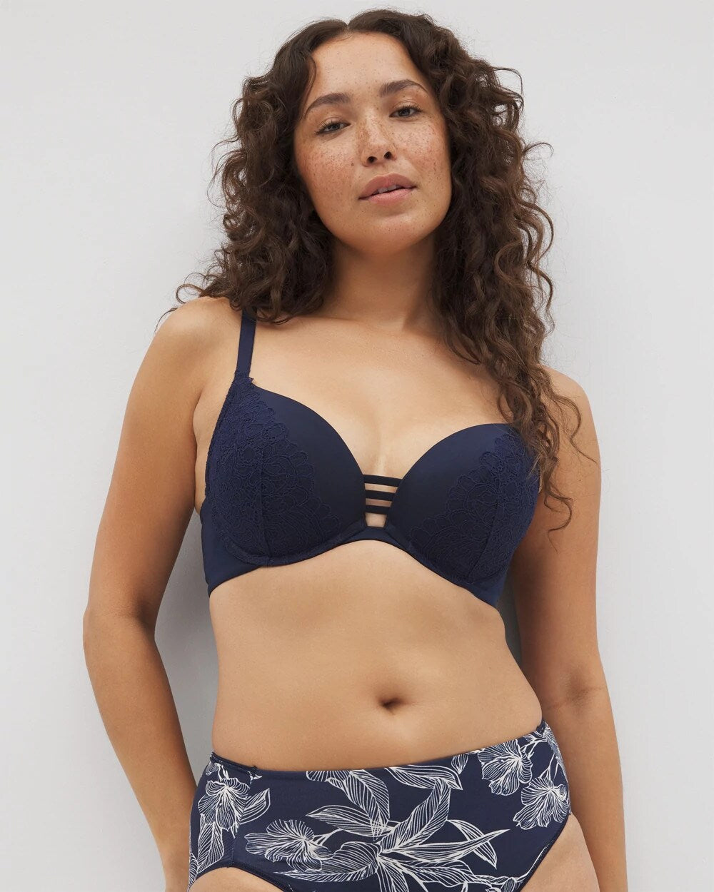 Push-up Plunge Bra with Lace