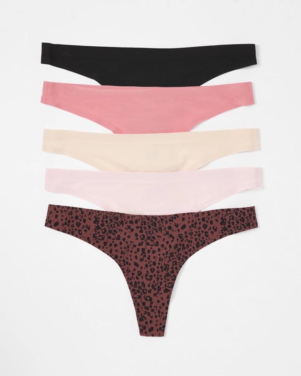 Soft Stretch Thong Panty 5 Pack