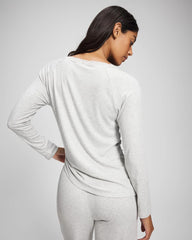 Pointelle Long Sleeve Pajama Top