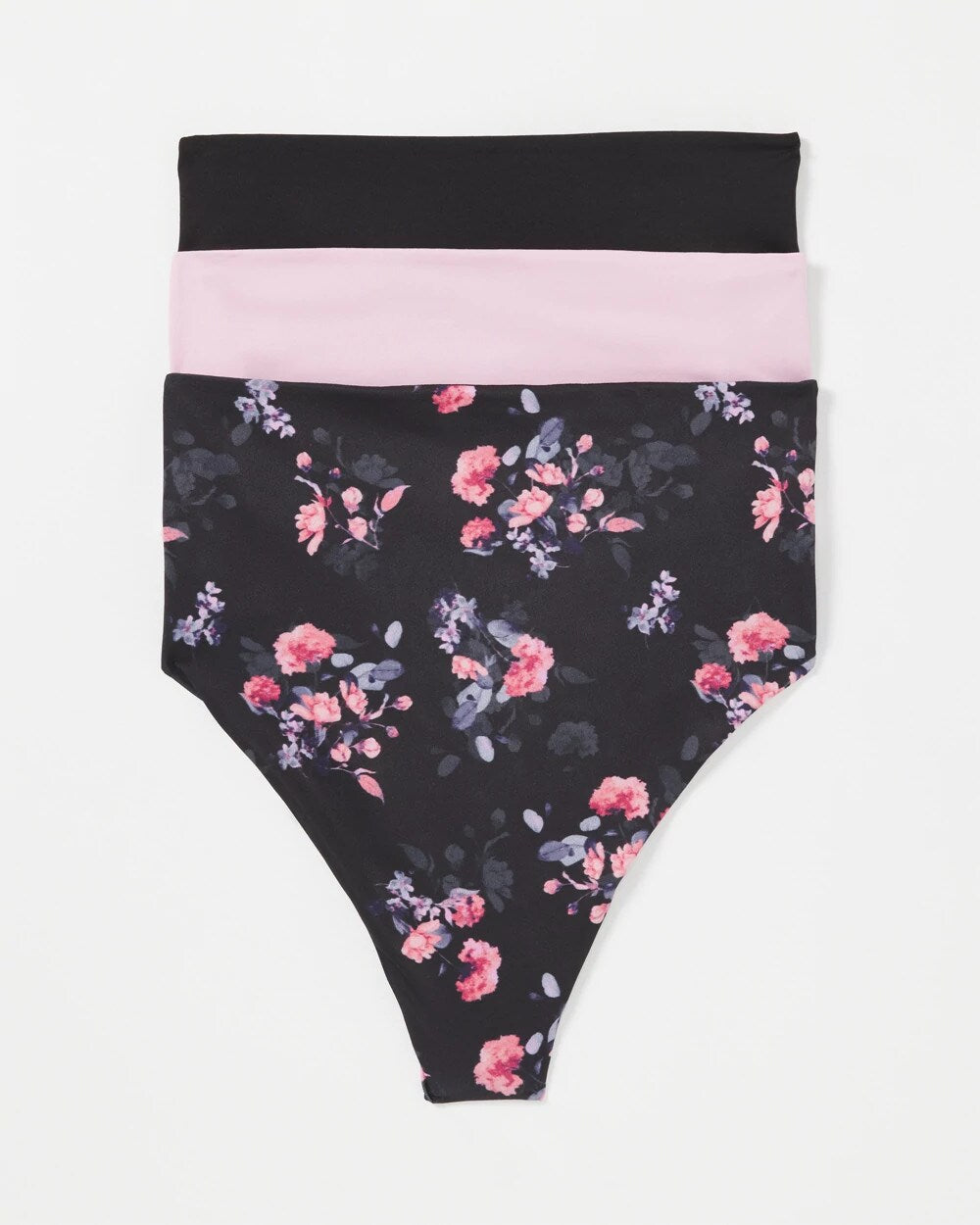 High-Waist Thong Panty 3 Pack