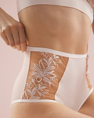 Framed Embroidery High-Waisted Cheeky Panty