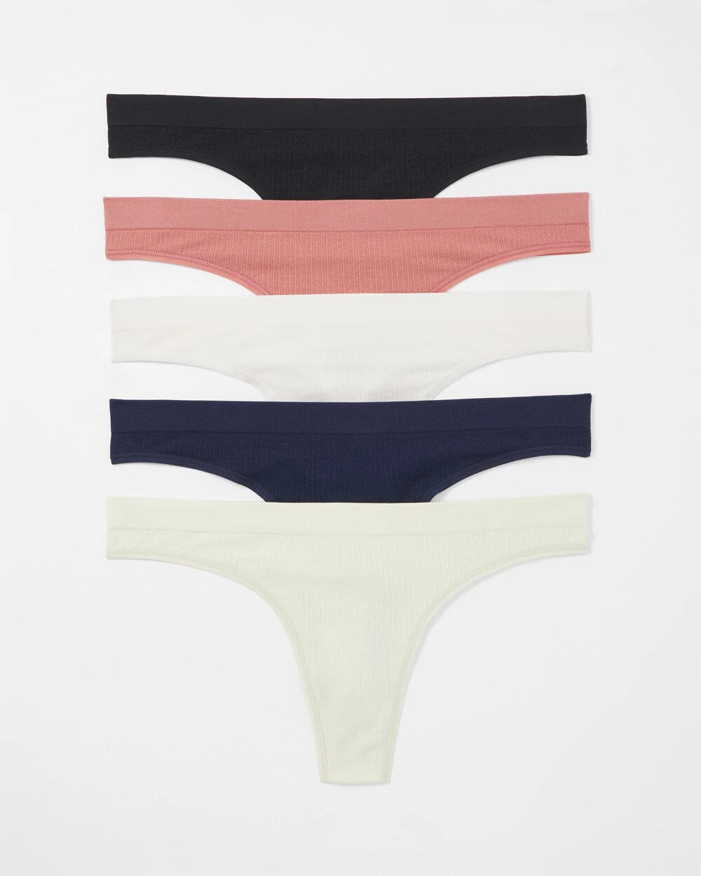 Rib Thong Panty 5 Pack