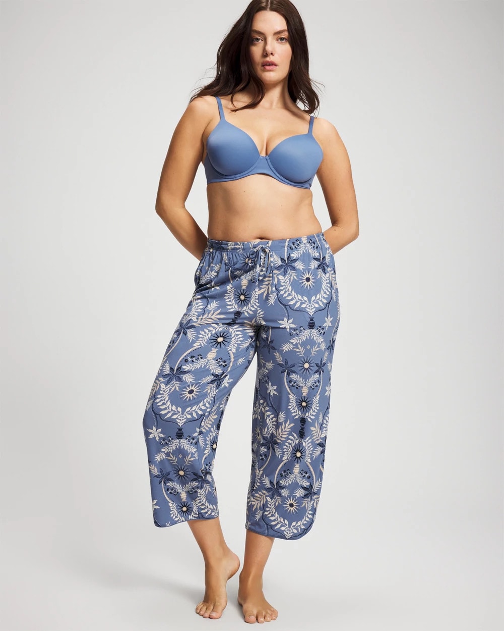 Piped Crop Pajama Pants