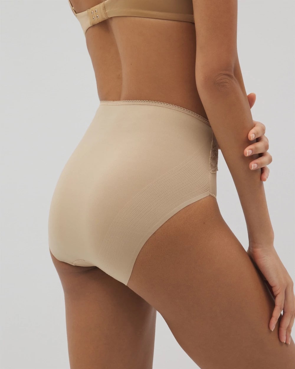 Vanishing Edge Microfiber Modern Brief Panty with Lace