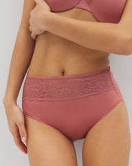 Vanishing Edge Microfiber Modern Brief Panty with Lace