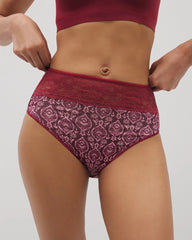 Vanishing Edge Microfiber Modern Brief Panty with Lace