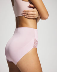Tummy High-Waist Brief Panty with Lace