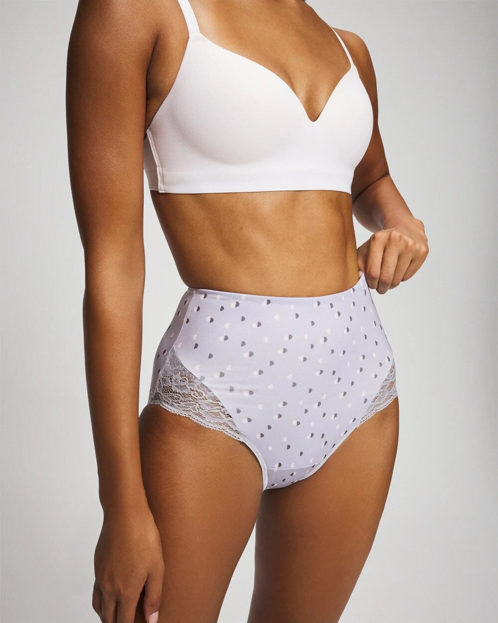 Tummy High-Waist Brief Panty with Lace