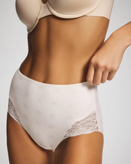 Tummy High-Waist Brief Panty with Lace