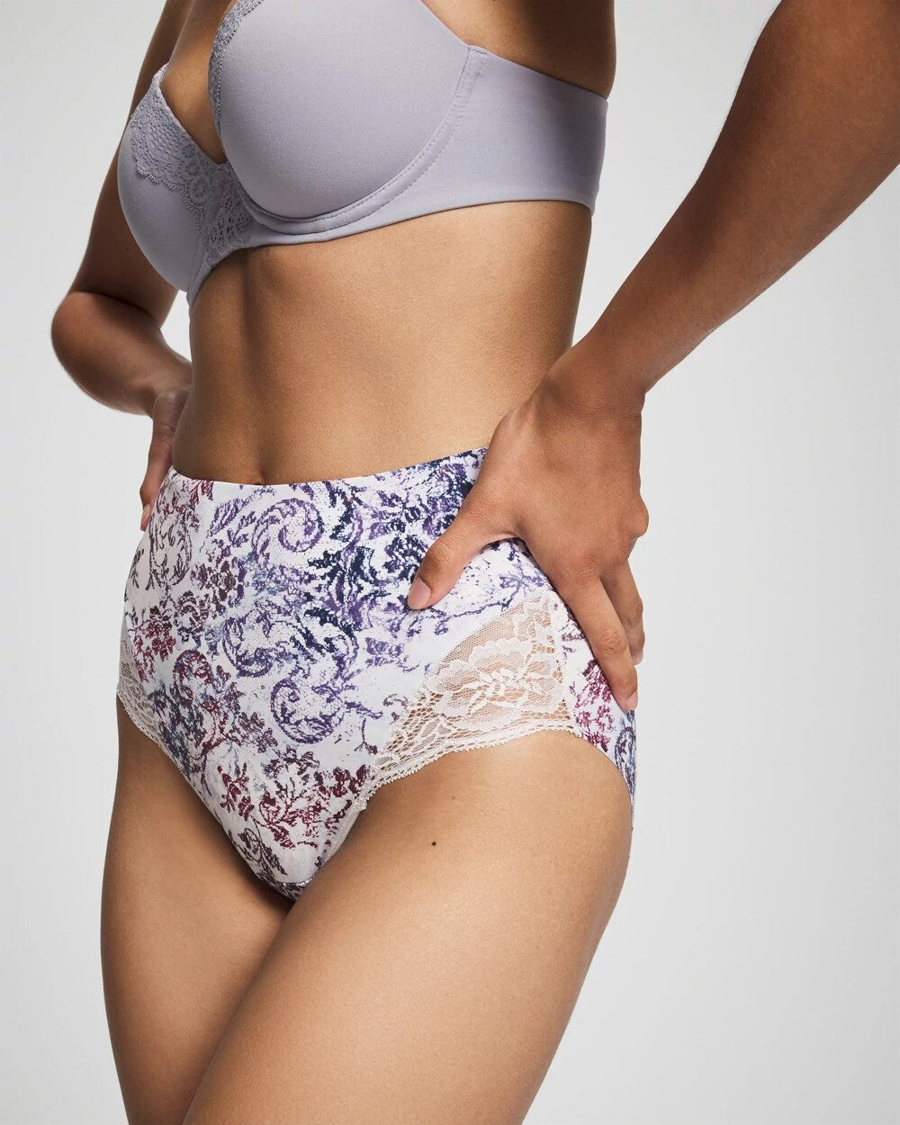 Tummy High-Waist Brief Panty with Lace