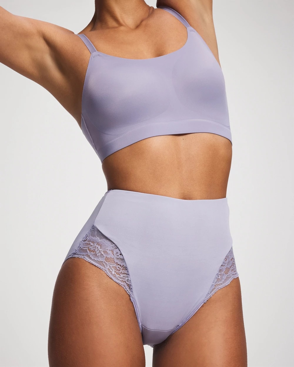 Tummy High-Waist Brief Panty with Lace